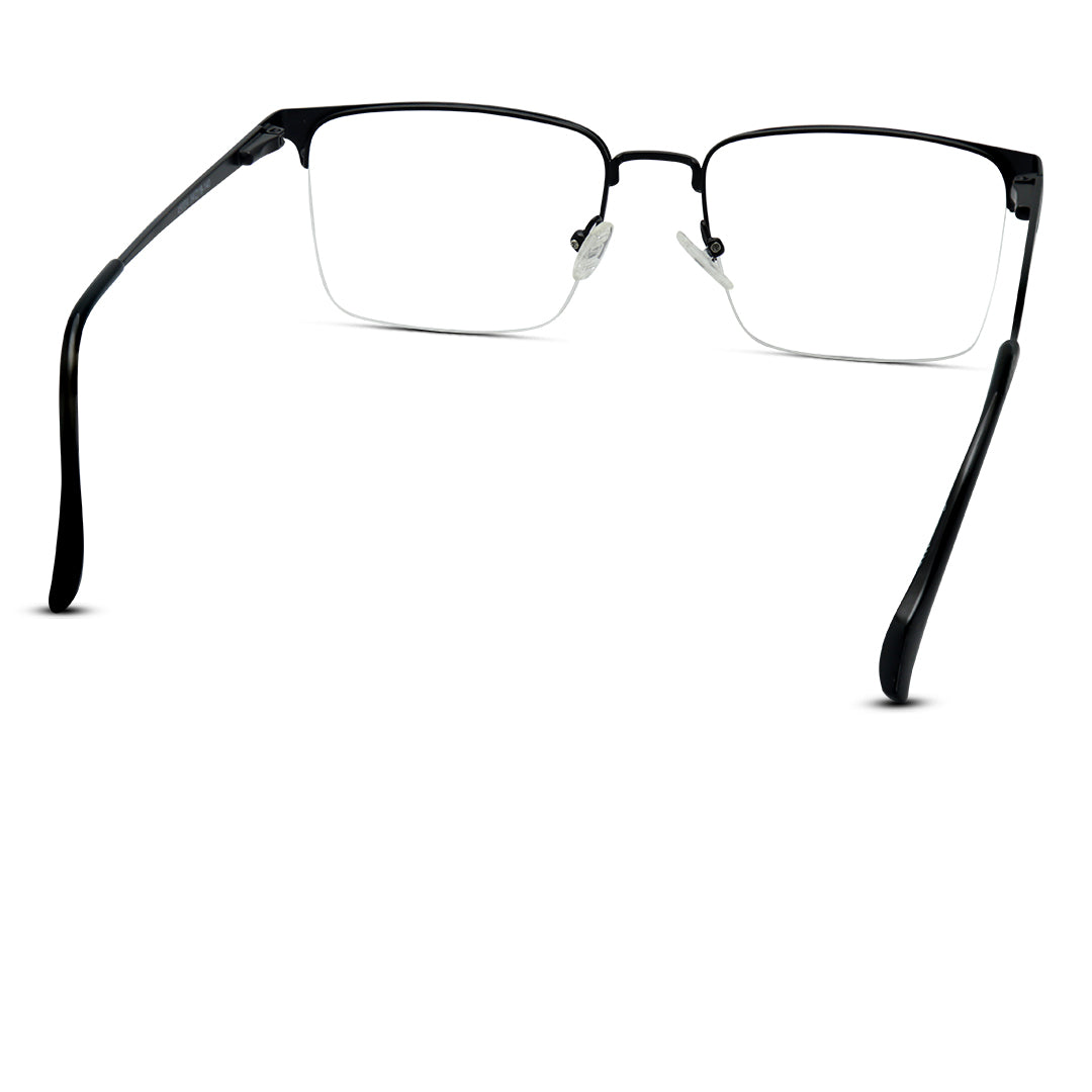 Metal Half RimLess Medium Unisex Eyeglasses