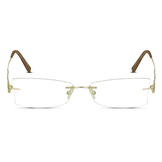 Rimless Rectangle Medium Women Eyeglasses