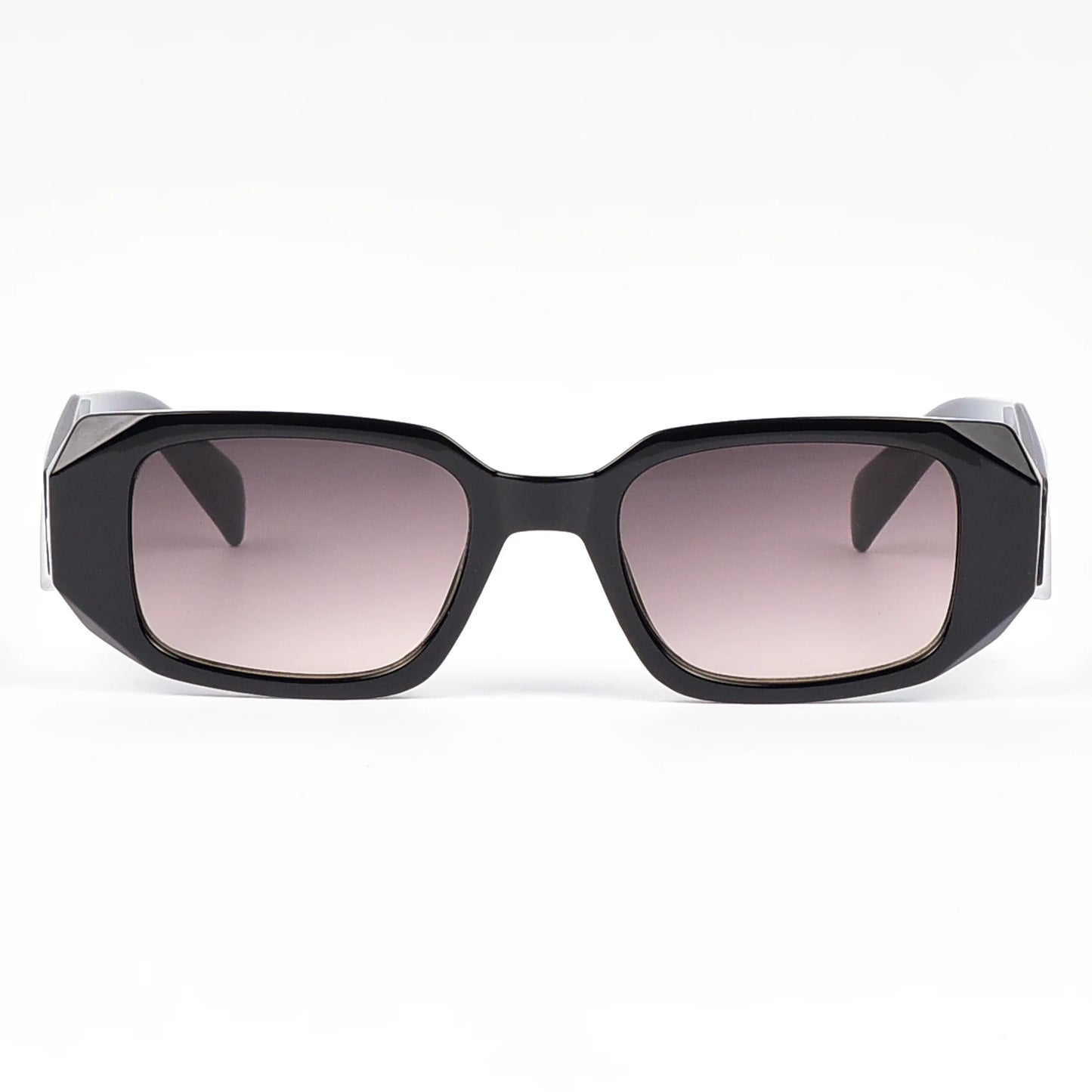 Diamond Bevel Cut Rectangular Sun Glasses For Women