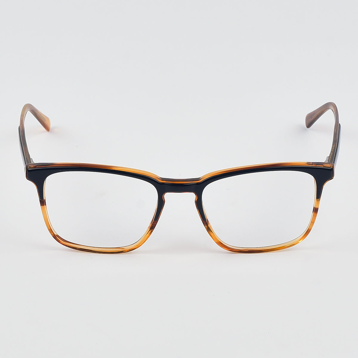 Two Tone Square Acetate Eye Glasses For Men - Women