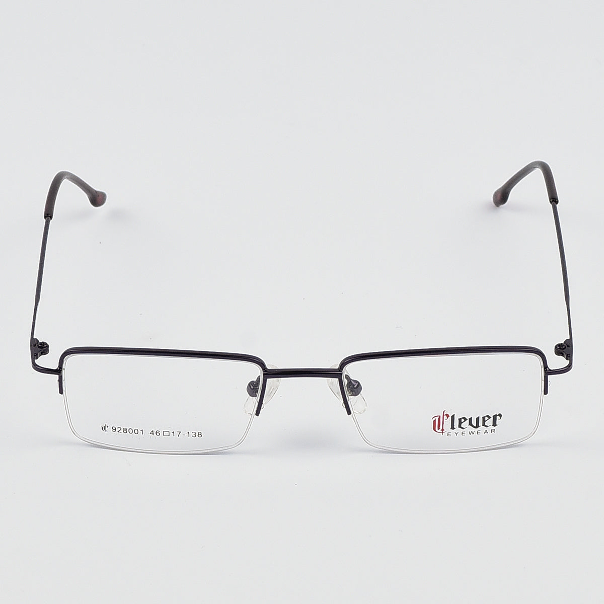 Sleek Rectangular Semi Rim Less Eye Glasses For Women