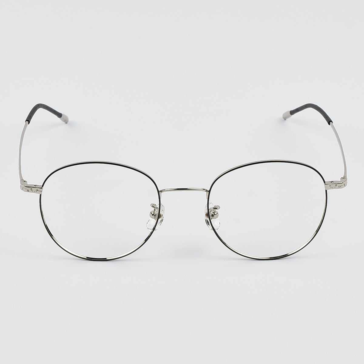 Semi Round Shape Metal Eye Uni Sex Glasses