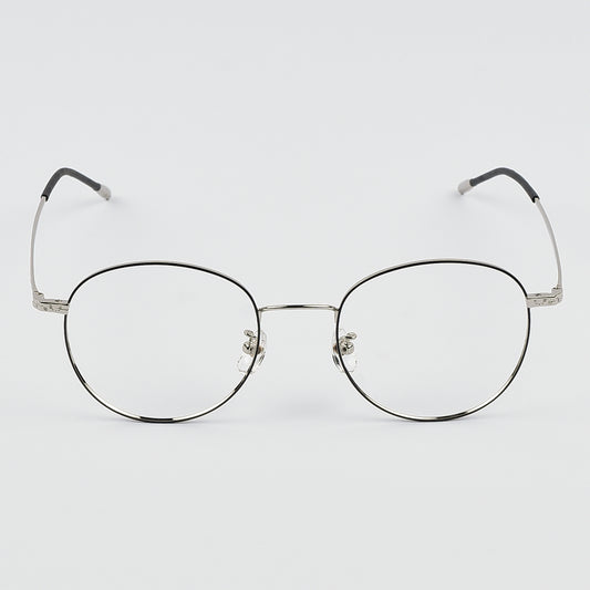 Semi Round Shape Metal Eye Uni Sex Glasses