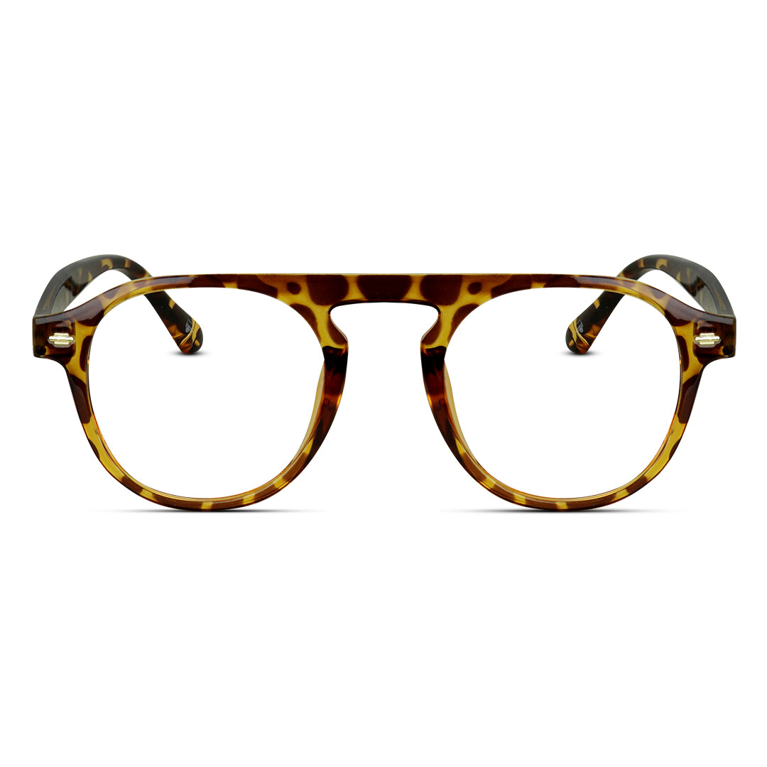 Round Aviator Plastic Medium Men's Eyeglasses