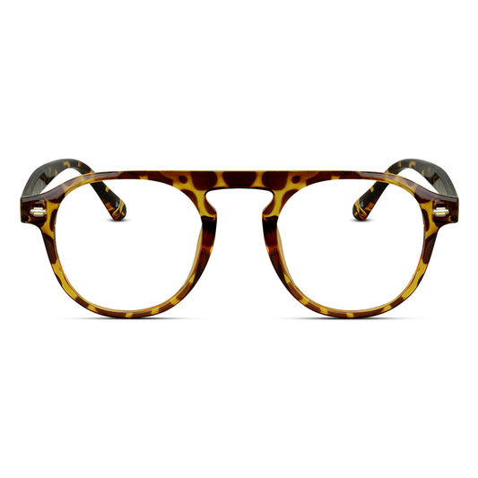 Round Aviator Plastic Medium Men's Eyeglasses