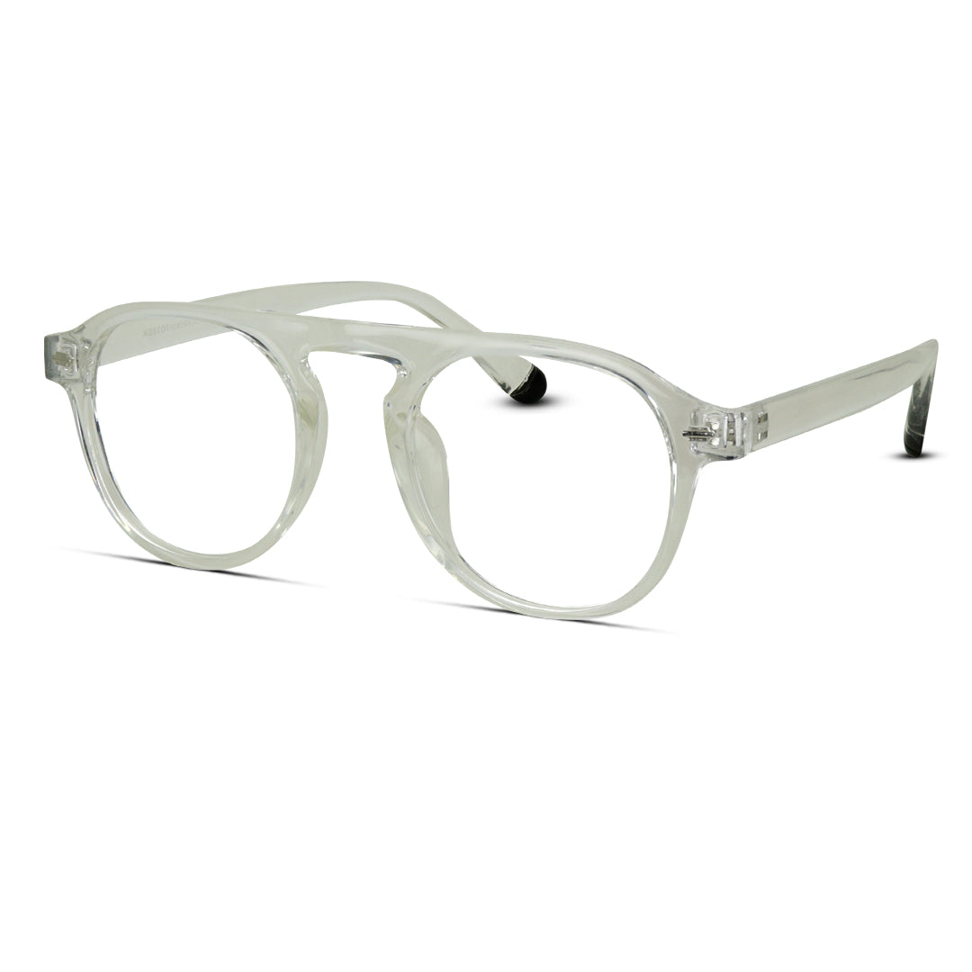 Round Aviator Plastic Medium Men's Eyeglasses
