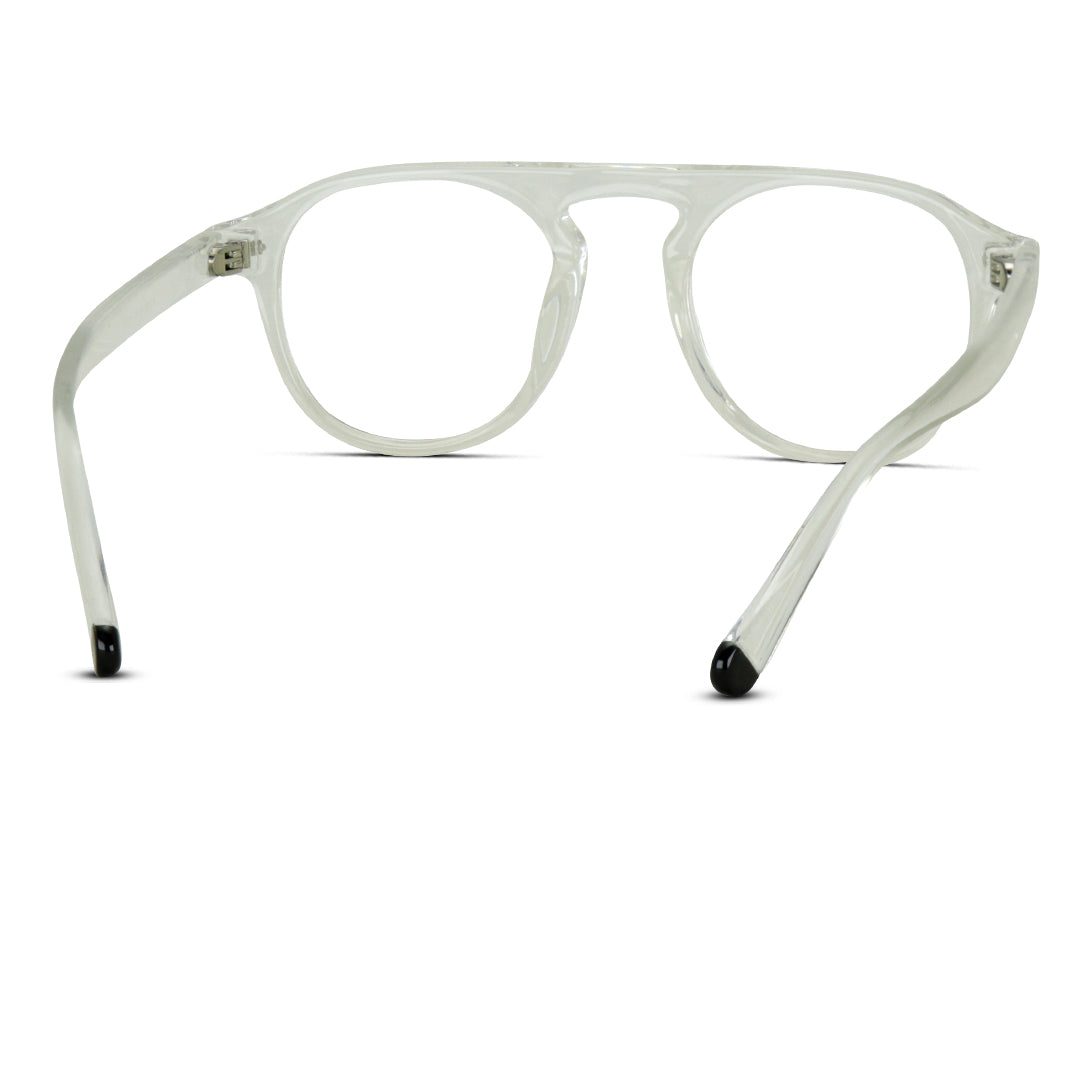 Round Aviator Plastic Medium Men's Eyeglasses