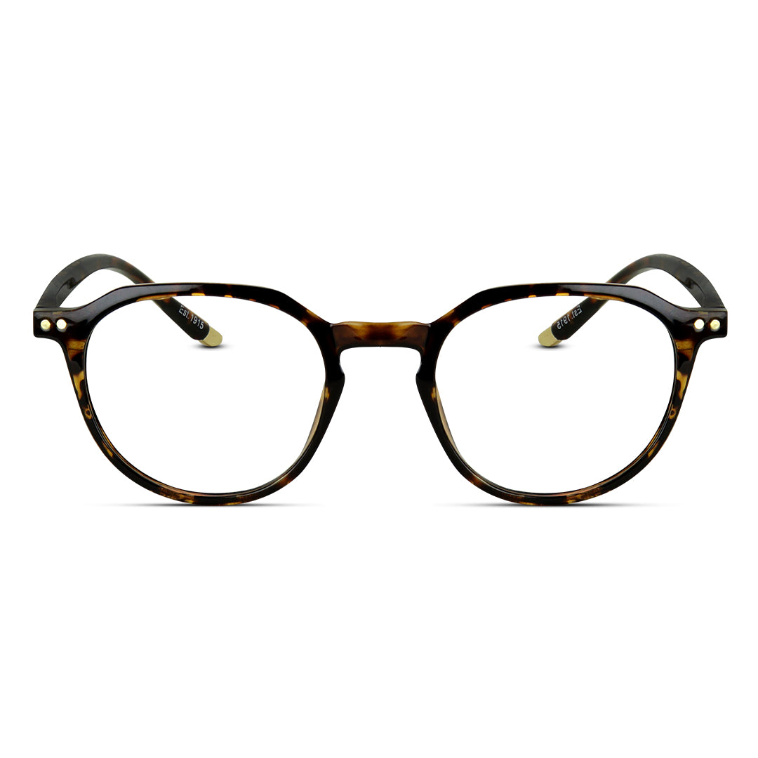 Hexagon Plastic Medium Unisex Eyeglasses