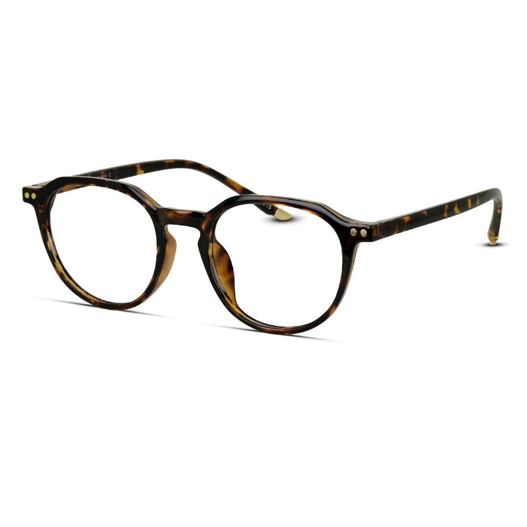 Hexagon Plastic Medium Unisex Eyeglasses
