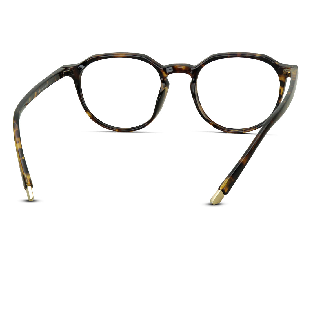Hexagon Plastic Medium Unisex Eyeglasses