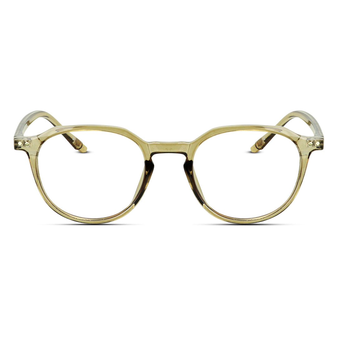 Hexagon Plastic Medium Unisex Eyeglasses