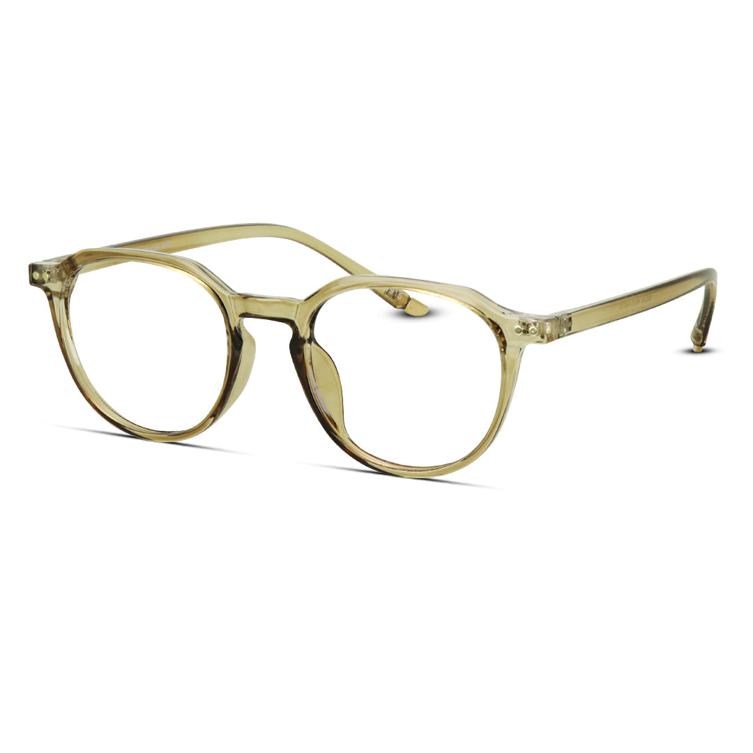 Hexagon Plastic Medium Unisex Eyeglasses
