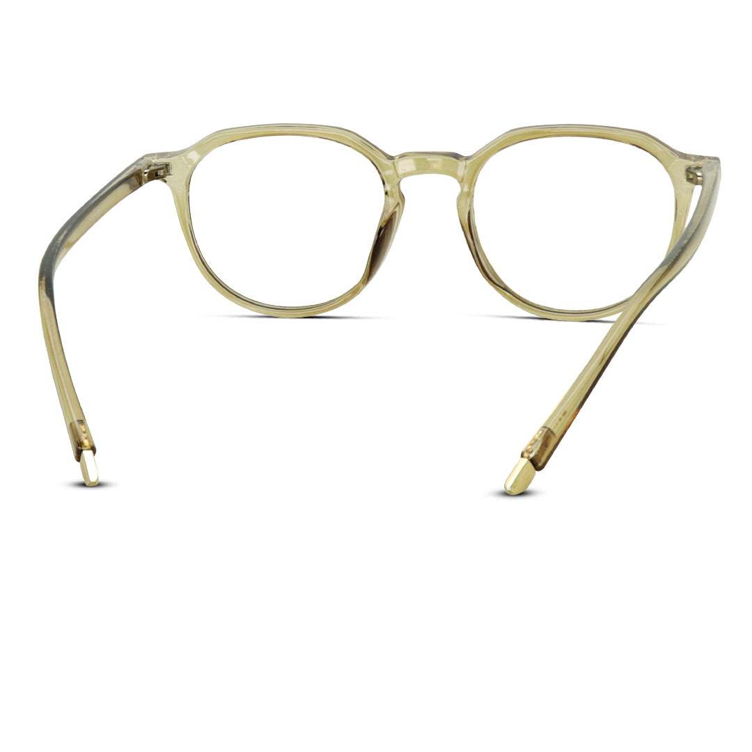 Hexagon Plastic Medium Unisex Eyeglasses