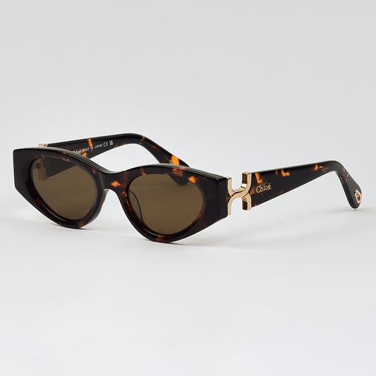 Cat-Eye Sunglasses feature a Signature Gold Metal Detail at the Hinges