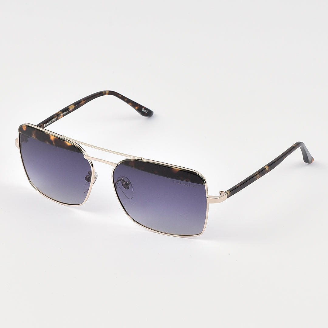 Retro Rectangular Aviator Sun Glasses For Men/Women (Polarized)