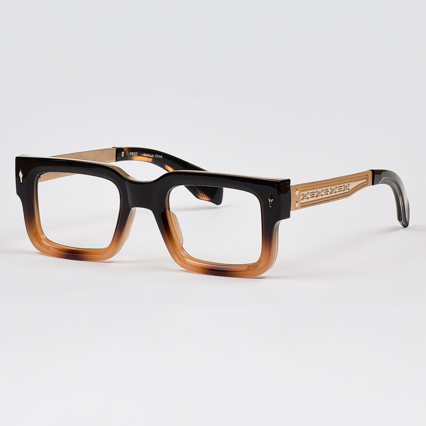 Thick Rectangular Frame Glasses For Men - Women