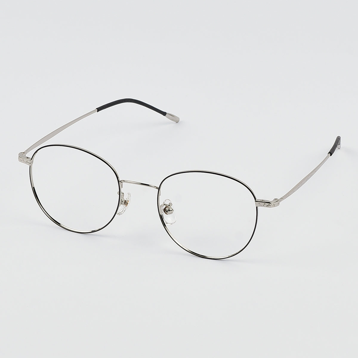 Semi Round Shape Metal Eye Uni Sex Glasses