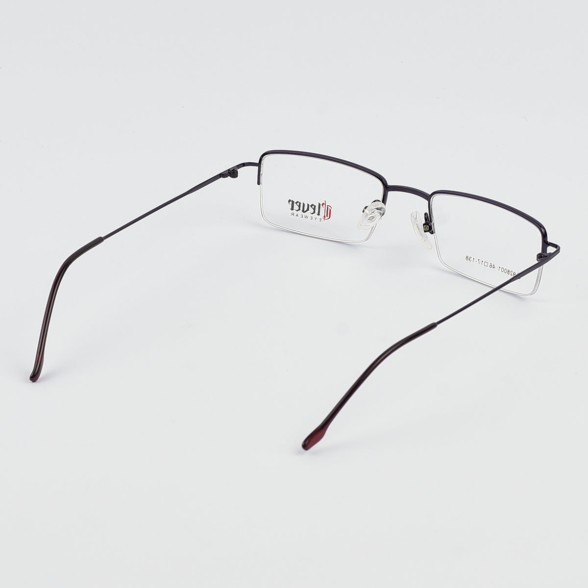 Sleek Rectangular Semi Rim Less Eye Glasses For Women