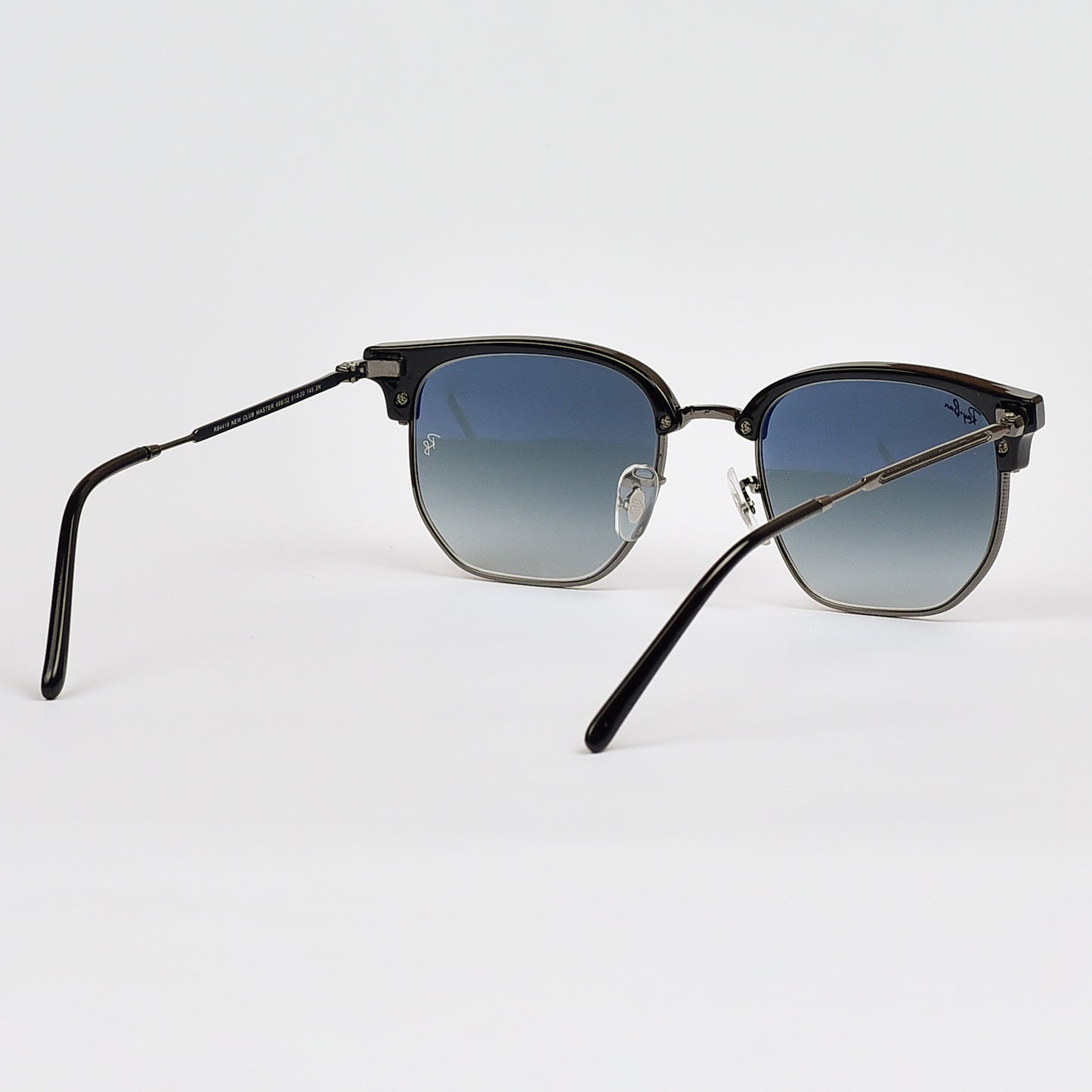 RB4416 New Club Master Sunglasses with Geometric Edges.