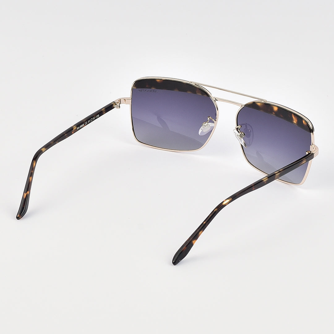 Retro Rectangular Aviator Sun Glasses For Men/Women (Polarized)