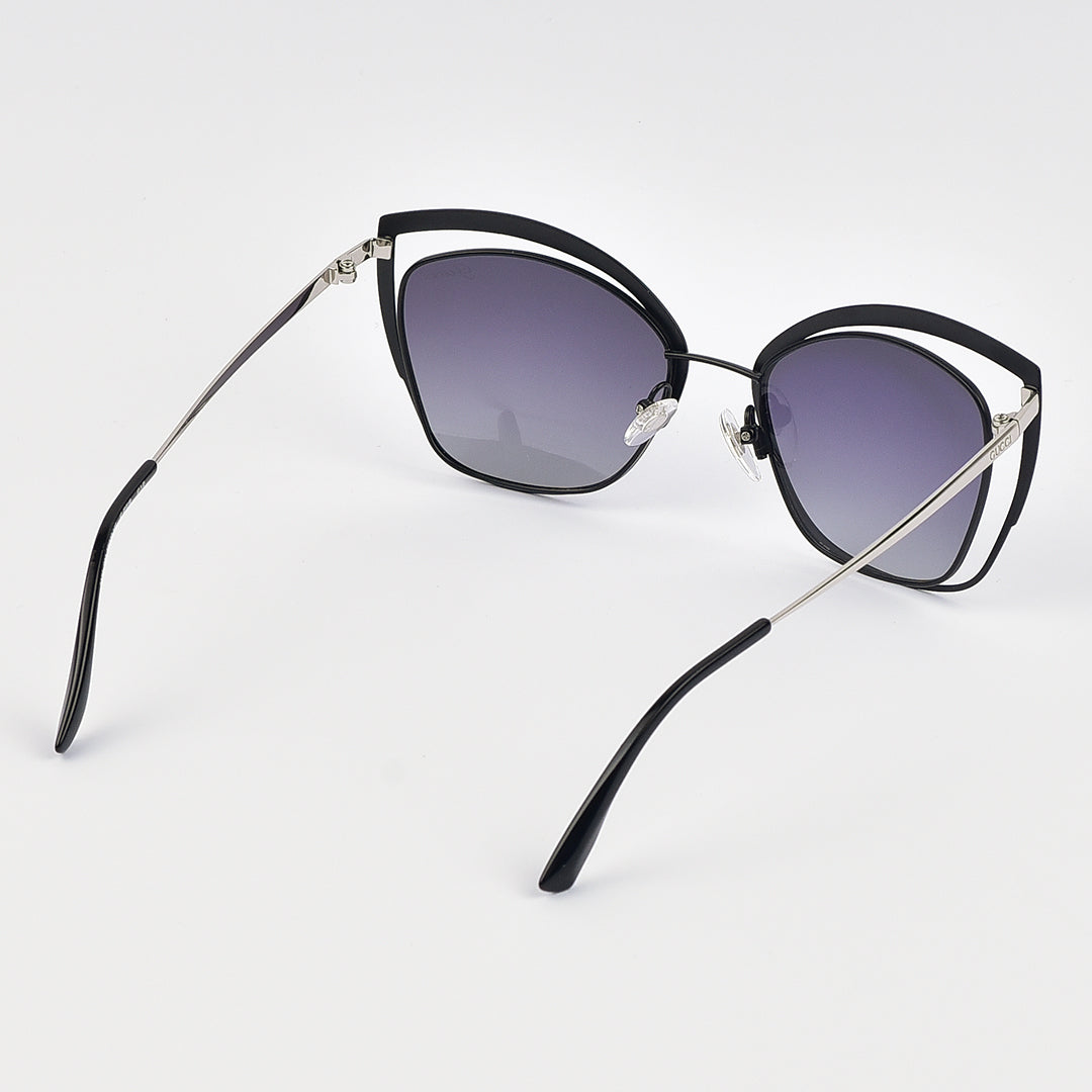 Double Rim Cat Eye Polarized Sun Glasses For Women