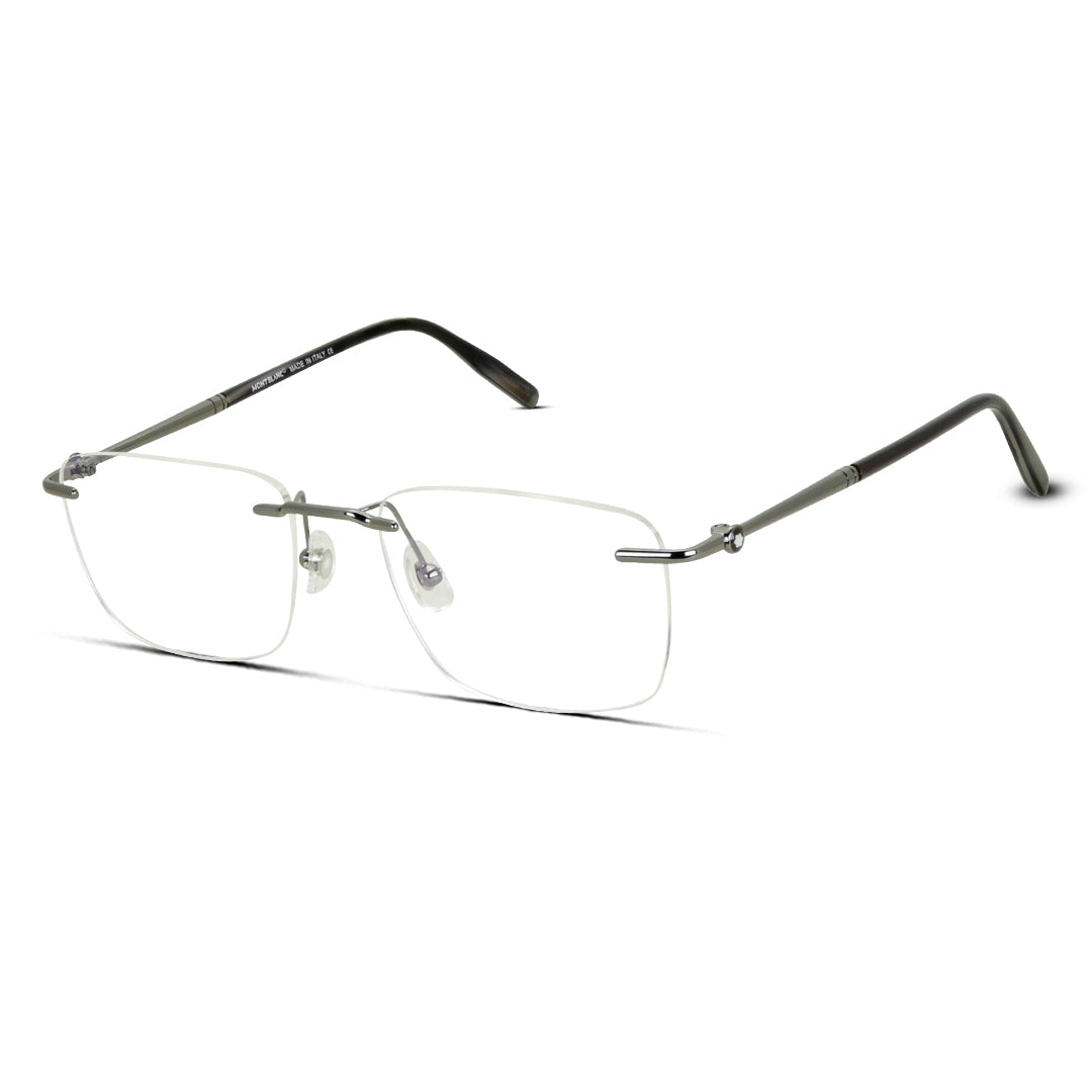Rimless Rectangle Medium Men Women Eyeglasses
