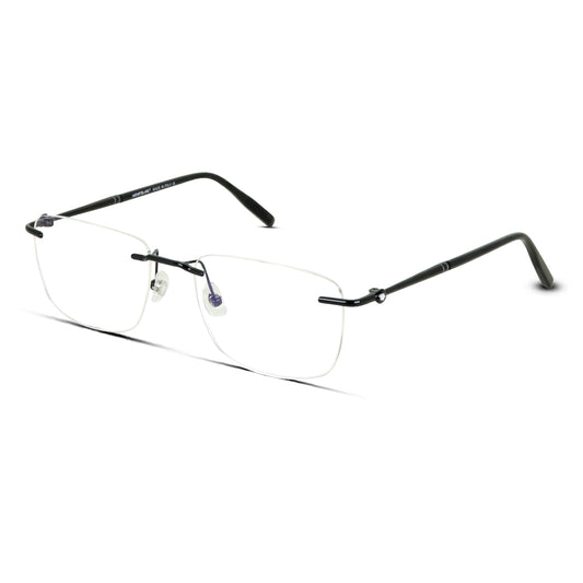 Rim Less Rectangle Medium Men Women Eyeglasses