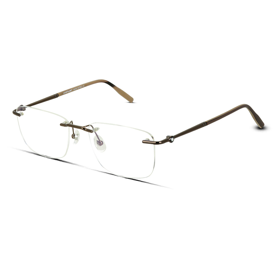 Rimless Rectangle Medium Men Women Eyeglasses