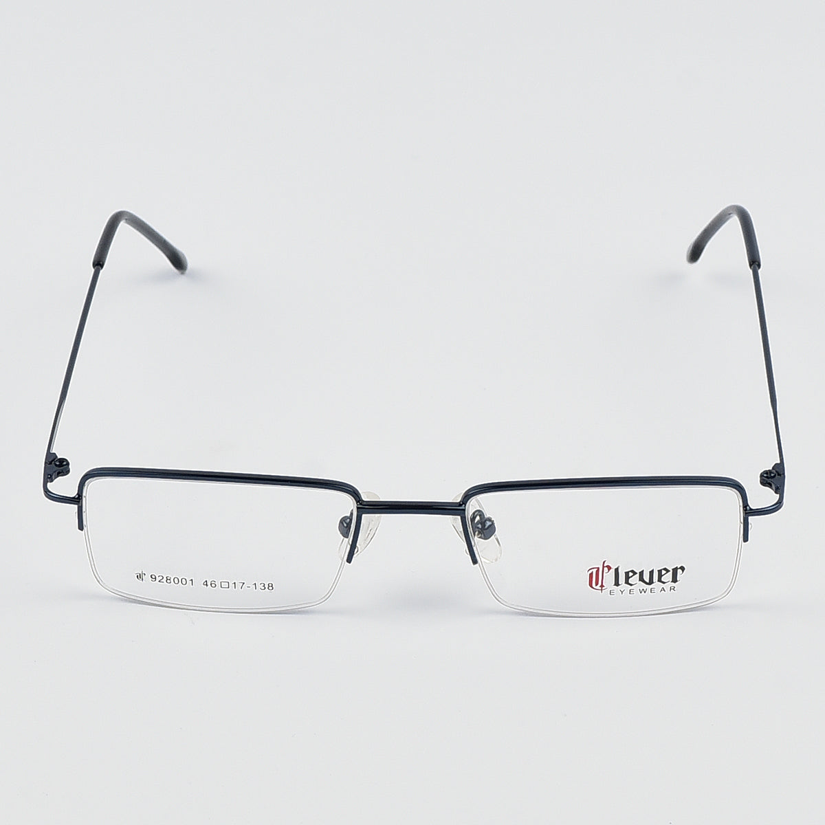 Sleek Rectangular Semi Rim Less Eye Glasses For Women