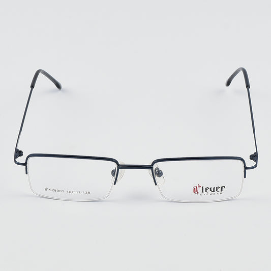 Sleek Rectangular Semi Rim Less Eye Glasses For Women