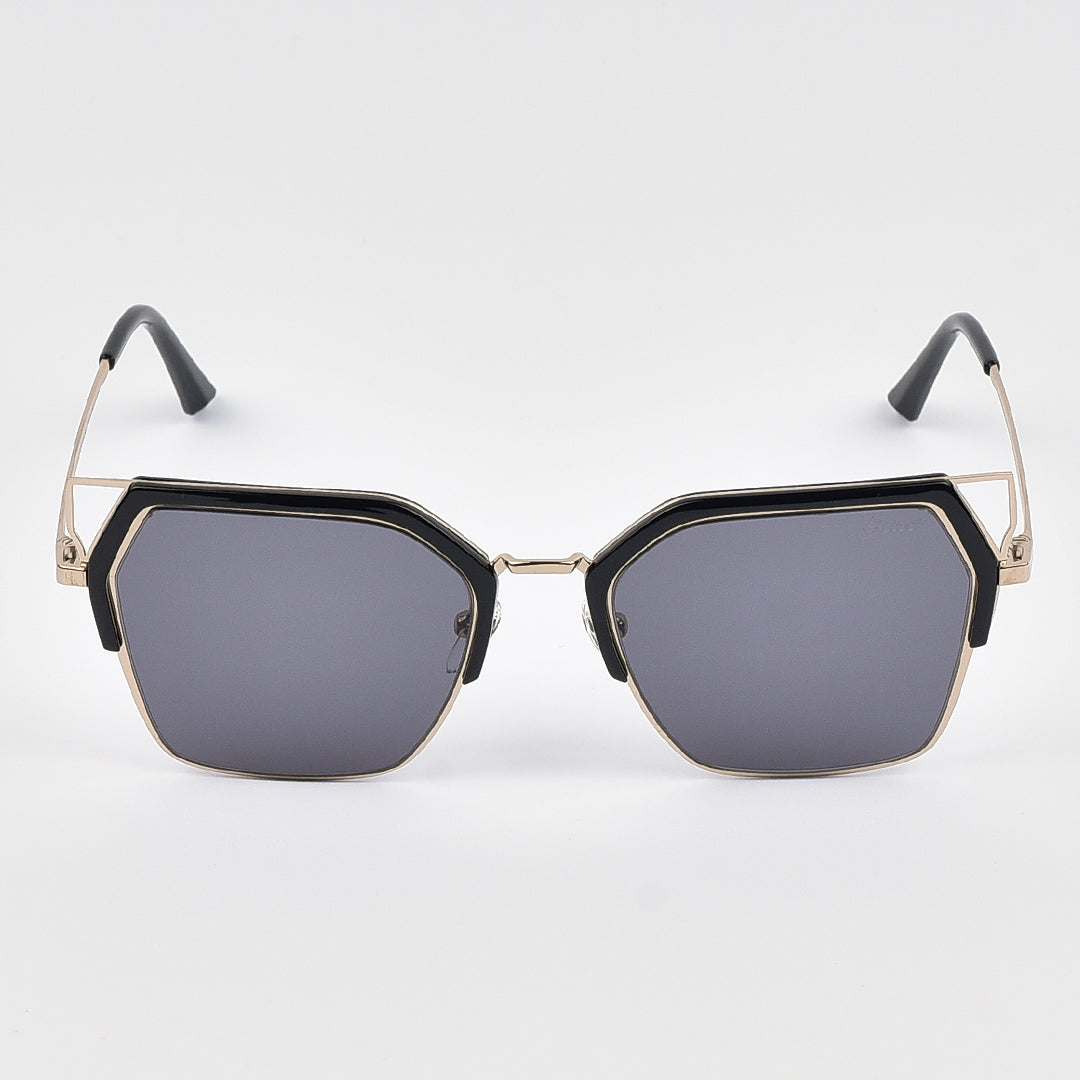 Cat Eye Square Shades featuring Gold-toned Metal frame