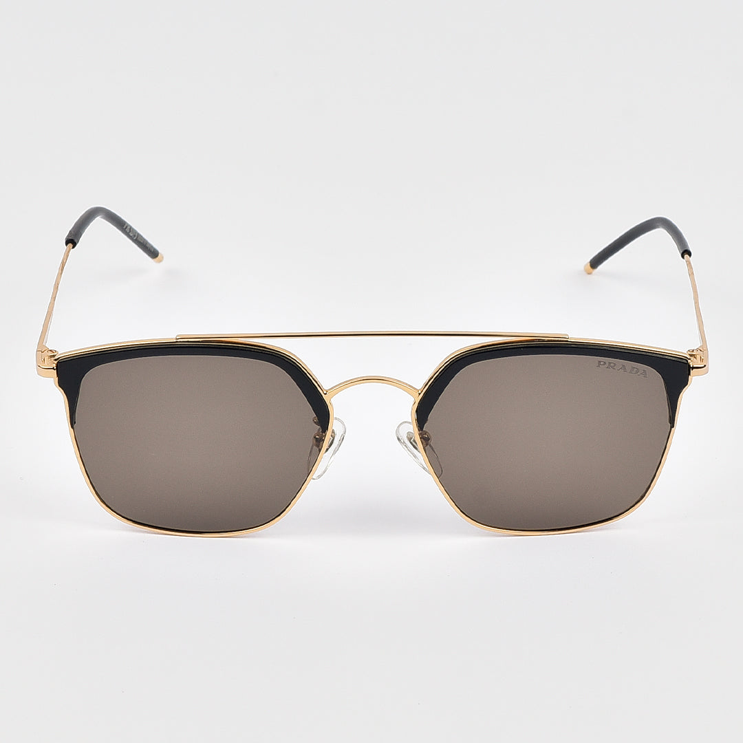 Metal Square Double Bridge Sun Glasses (Polarized)