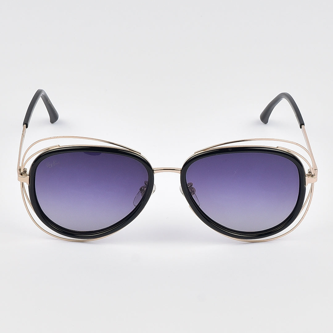 Distinct Sun Glasses Double-Wire Gold frame For Women
