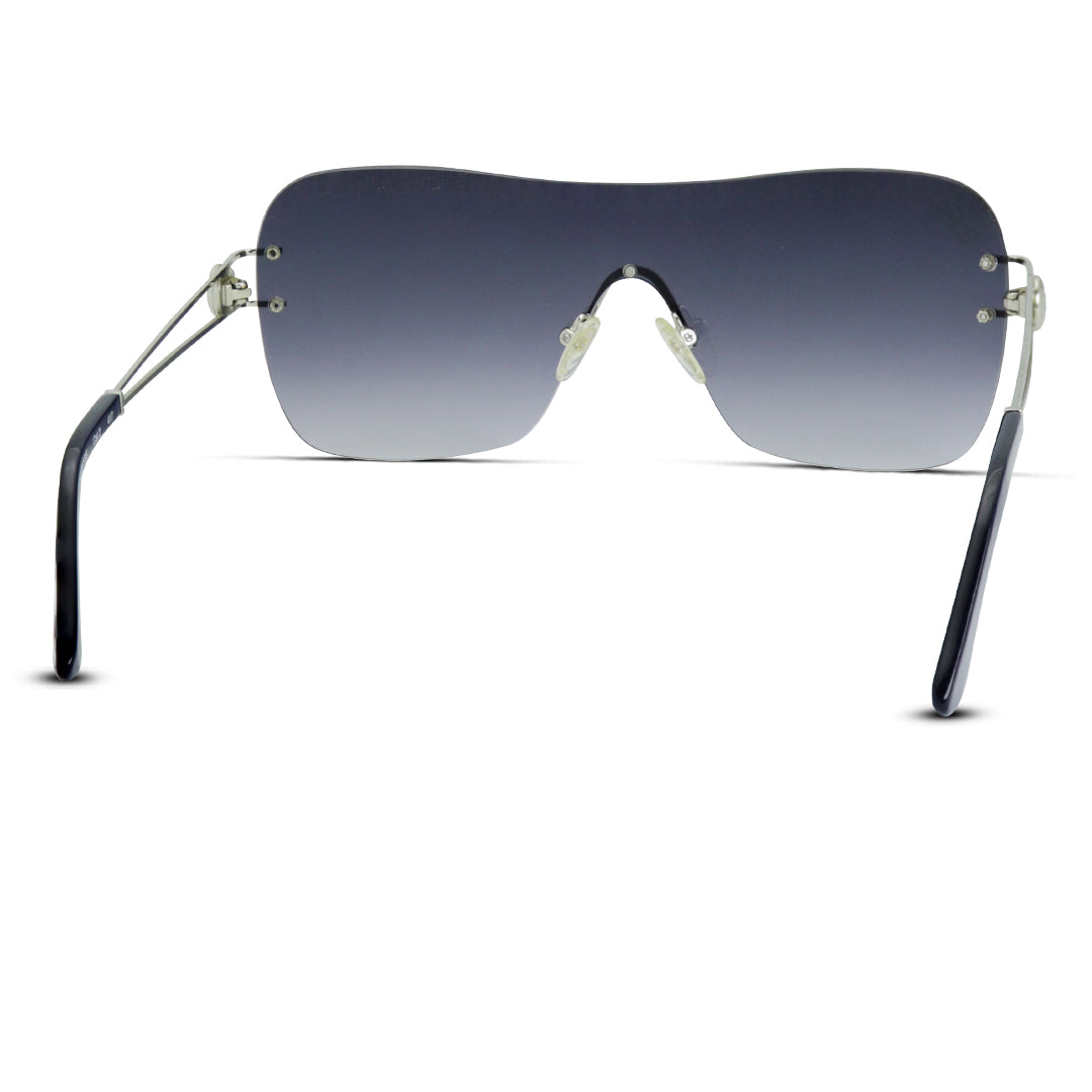 Rectangular One-Piece Rimless Medium Unisex Sunglasses