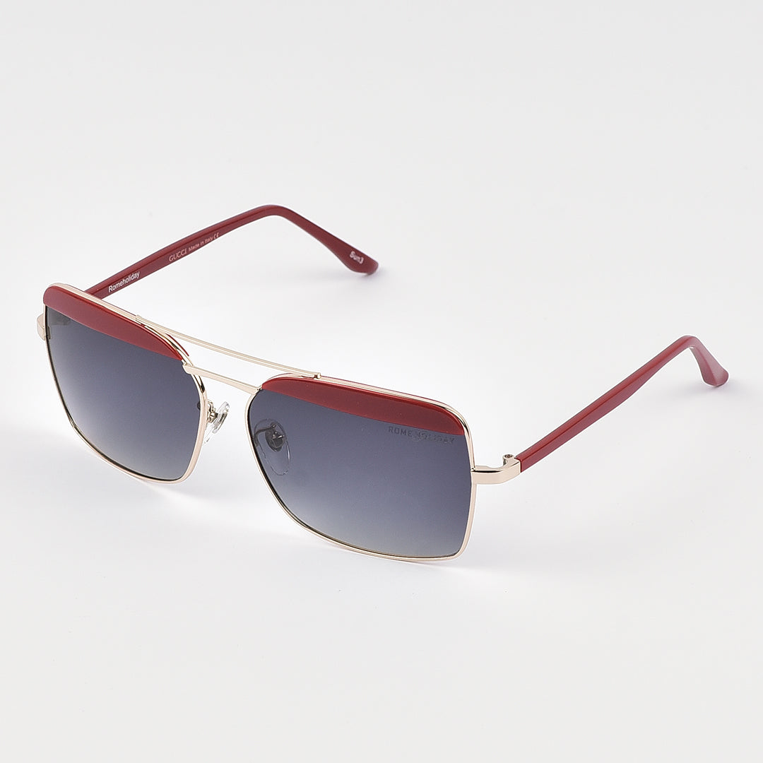 Retro Rectangular Aviator Sun Glasses For Men/Women (Polarized)