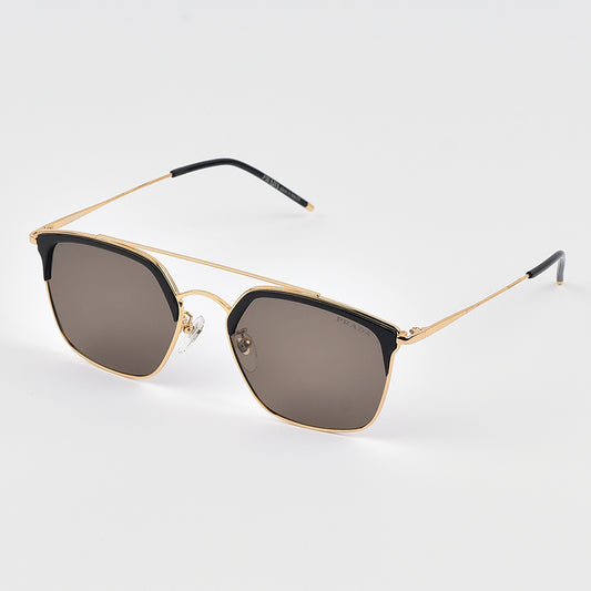 Metal Square Double Bridge Sun Glasses (Polarized)
