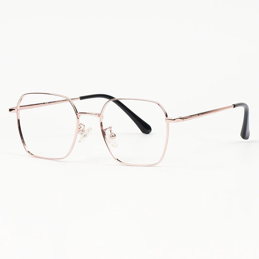 Hexagonal Metal Eye Glasses For Men/Women
