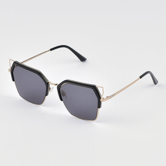 Cat Eye Square Shades featuring Gold-toned Metal frame