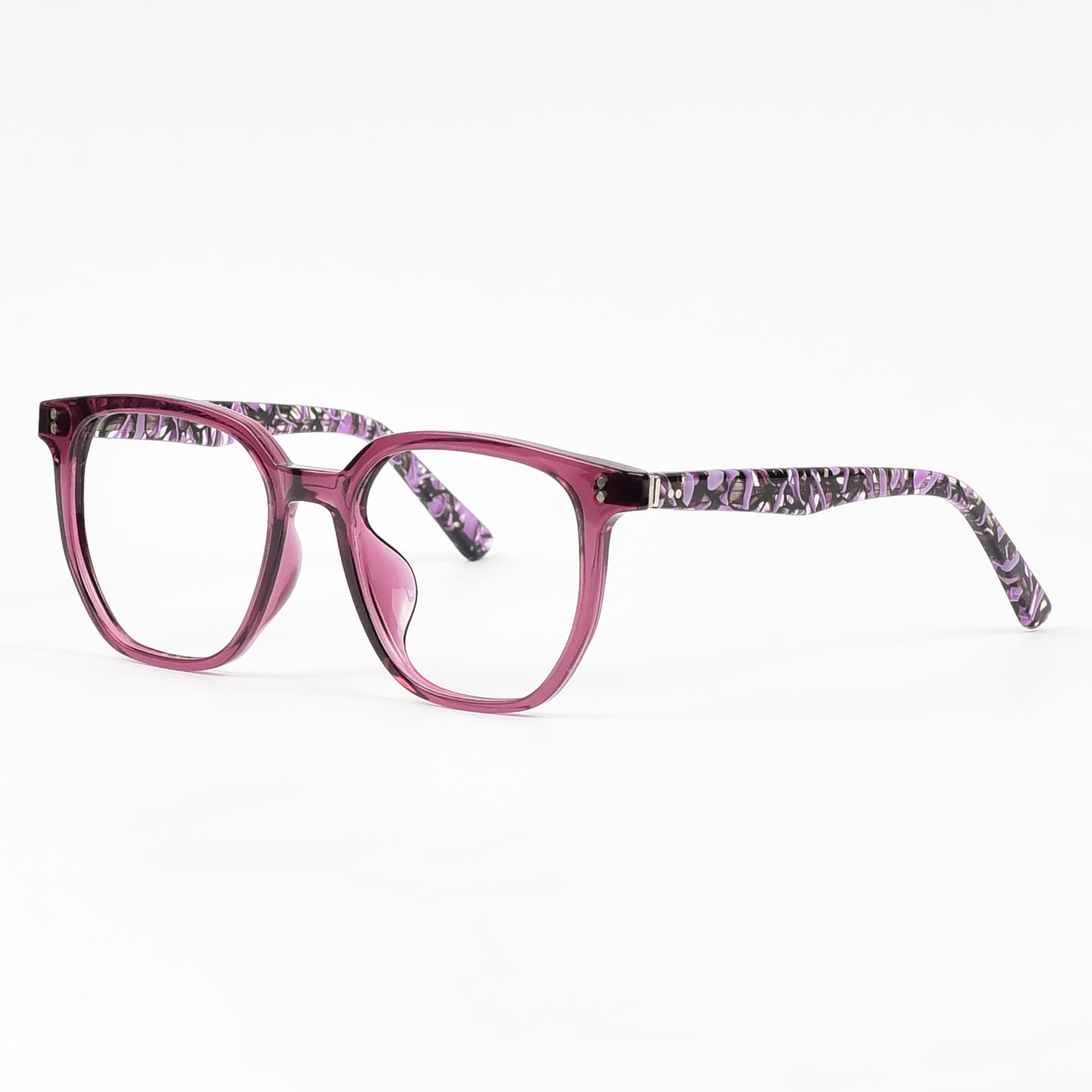 Women's Full Frame Plastic Hexagon Eye Glasses