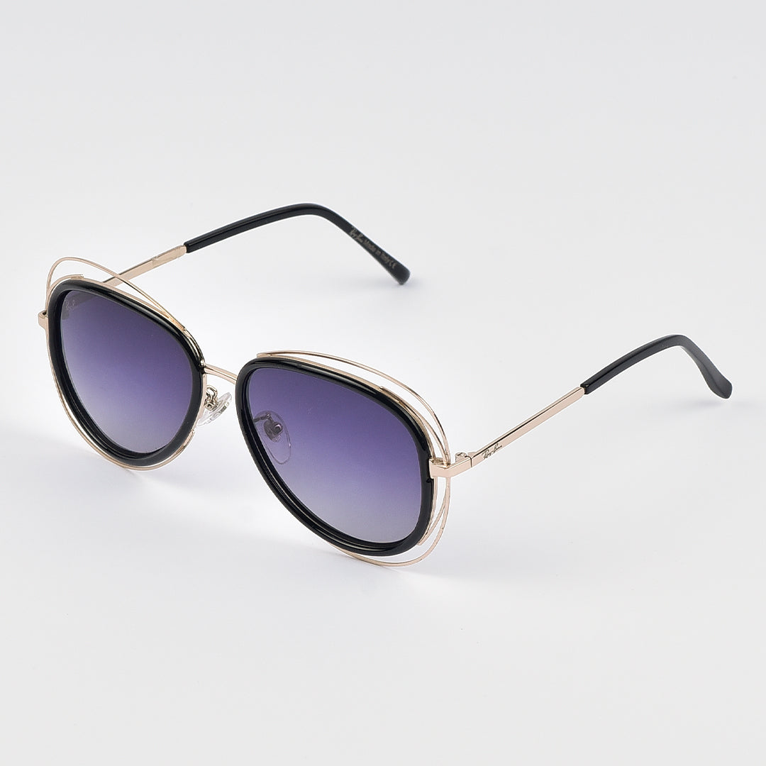 Distinct Sun Glasses Double-Wire Gold frame For Women