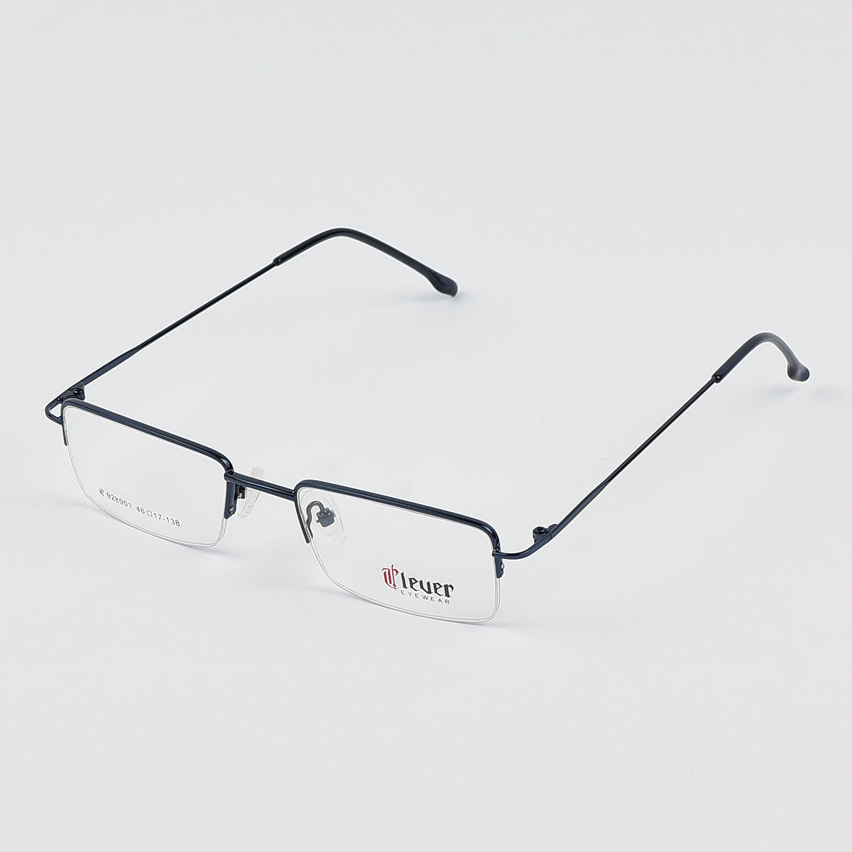 Sleek Rectangular Semi Rim Less Eye Glasses For Women
