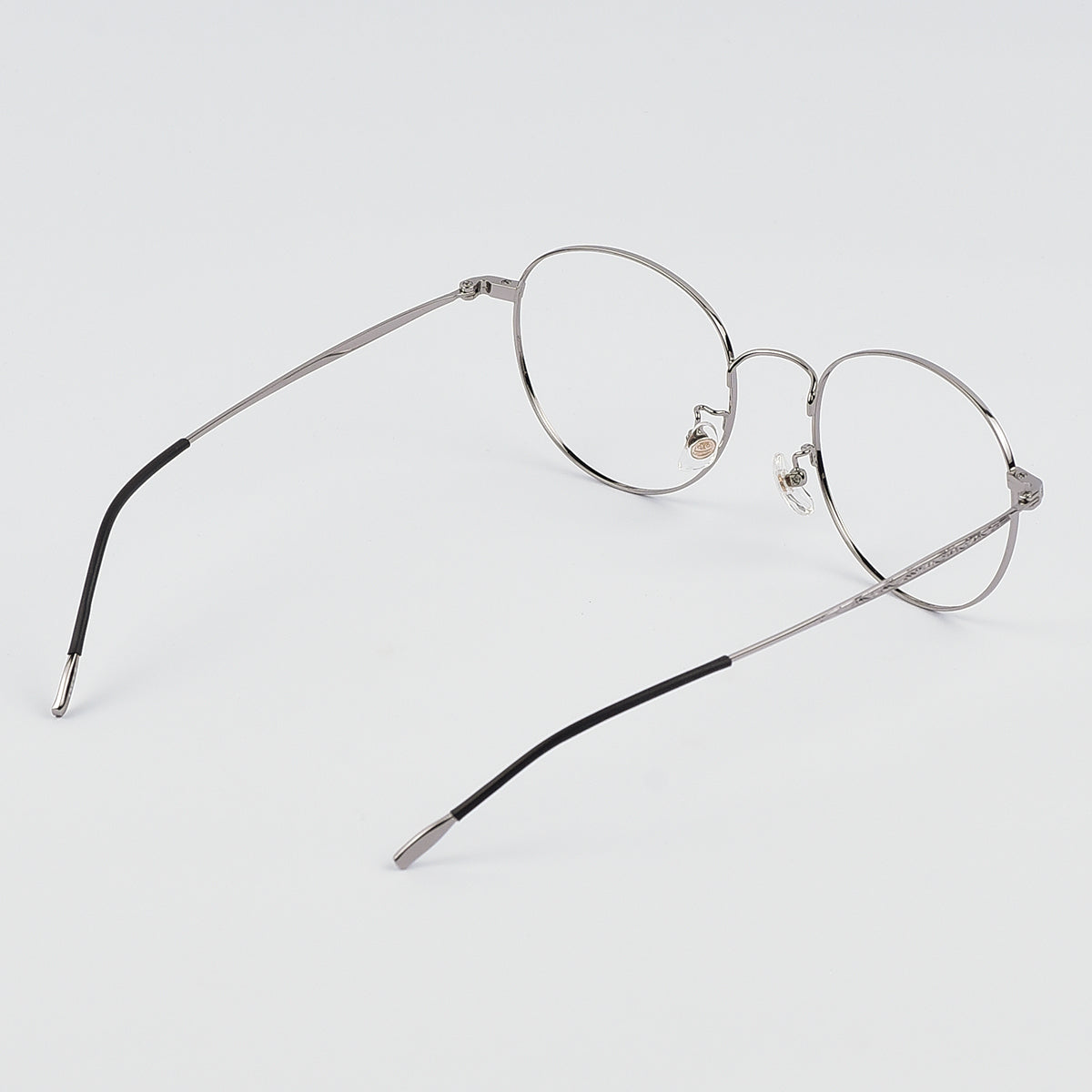 Semi Round Shape Metal Eye Uni Sex Glasses
