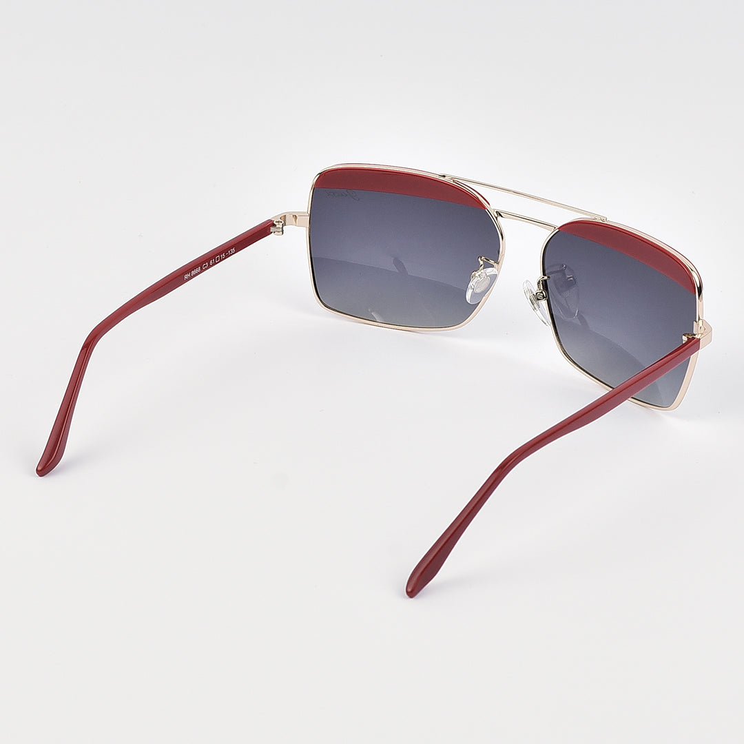 Retro Rectangular Aviator Sun Glasses For Men/Women (Polarized)