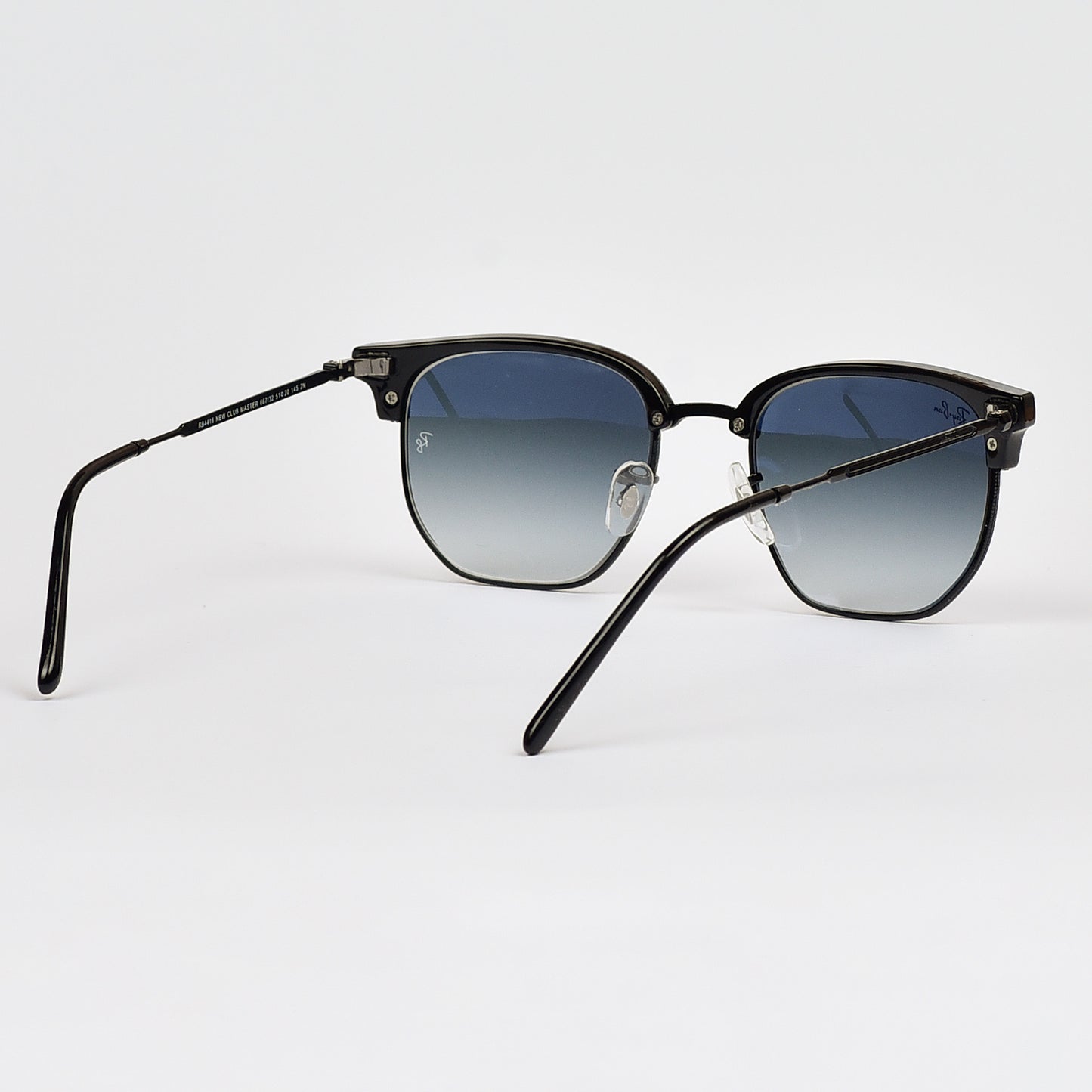RB4416 New Club Master Sunglasses with Geometric Edges.