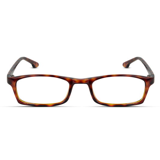 Rectangle Medium Plastic Men Women Eyeglasses