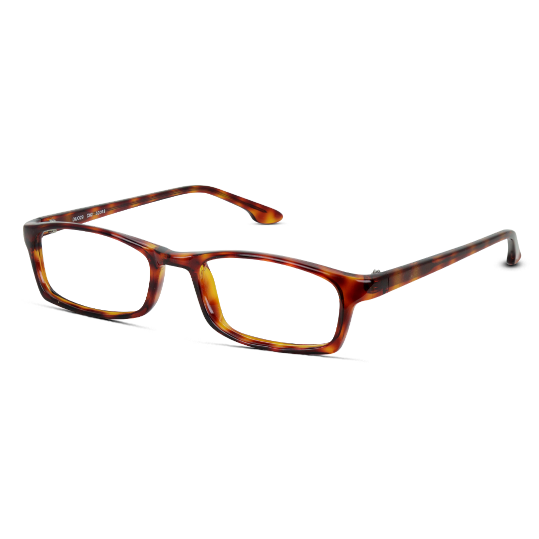 Rectangle Medium Plastic Men Women Eyeglasses