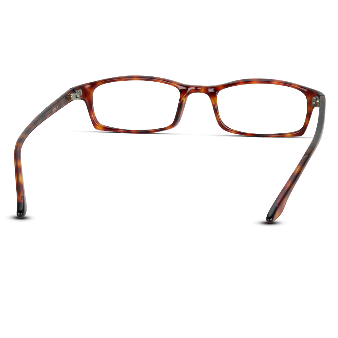 Rectangle Medium Plastic Men Women Eyeglasses