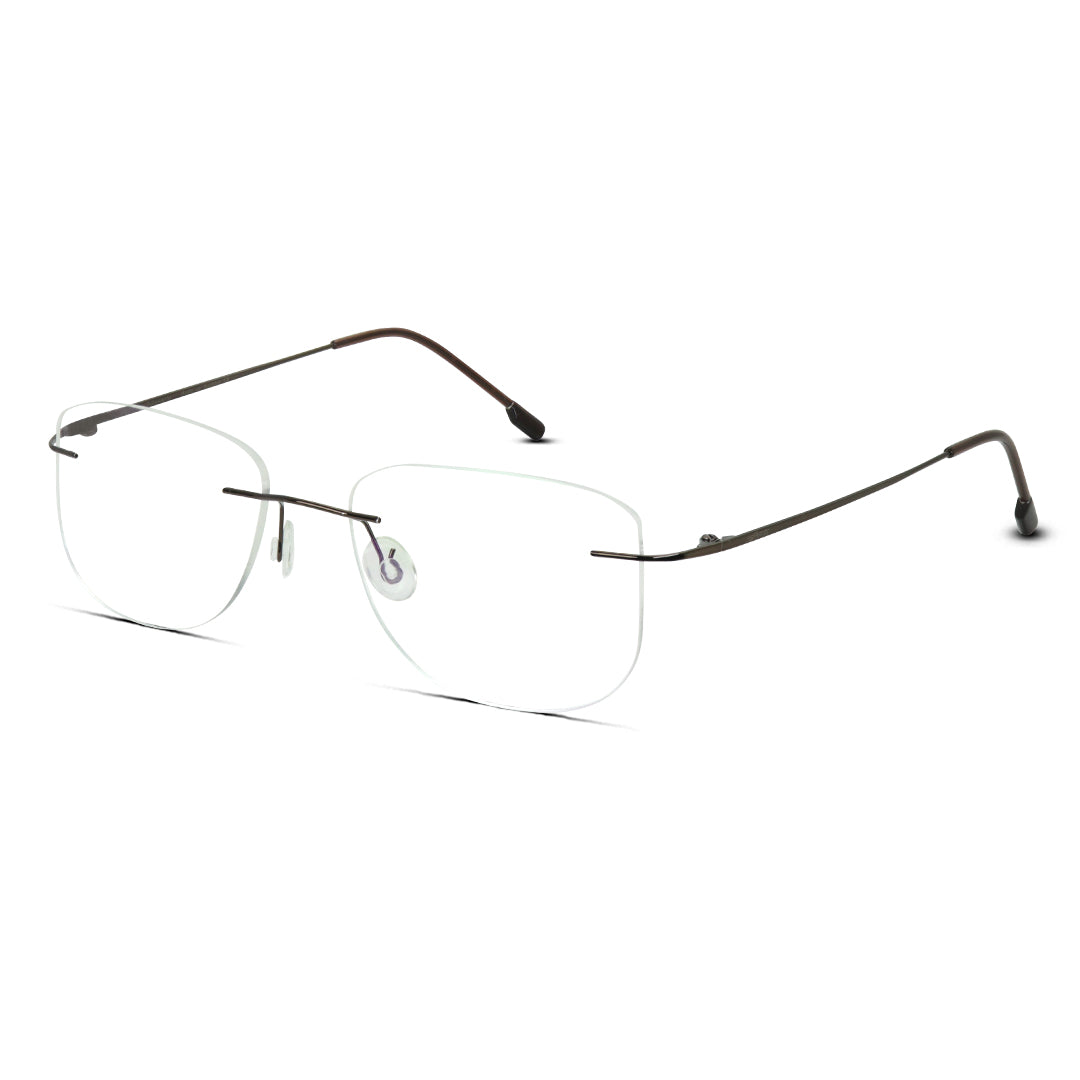 Rimless Thin Metal Medium Men/Women Eyeglasses