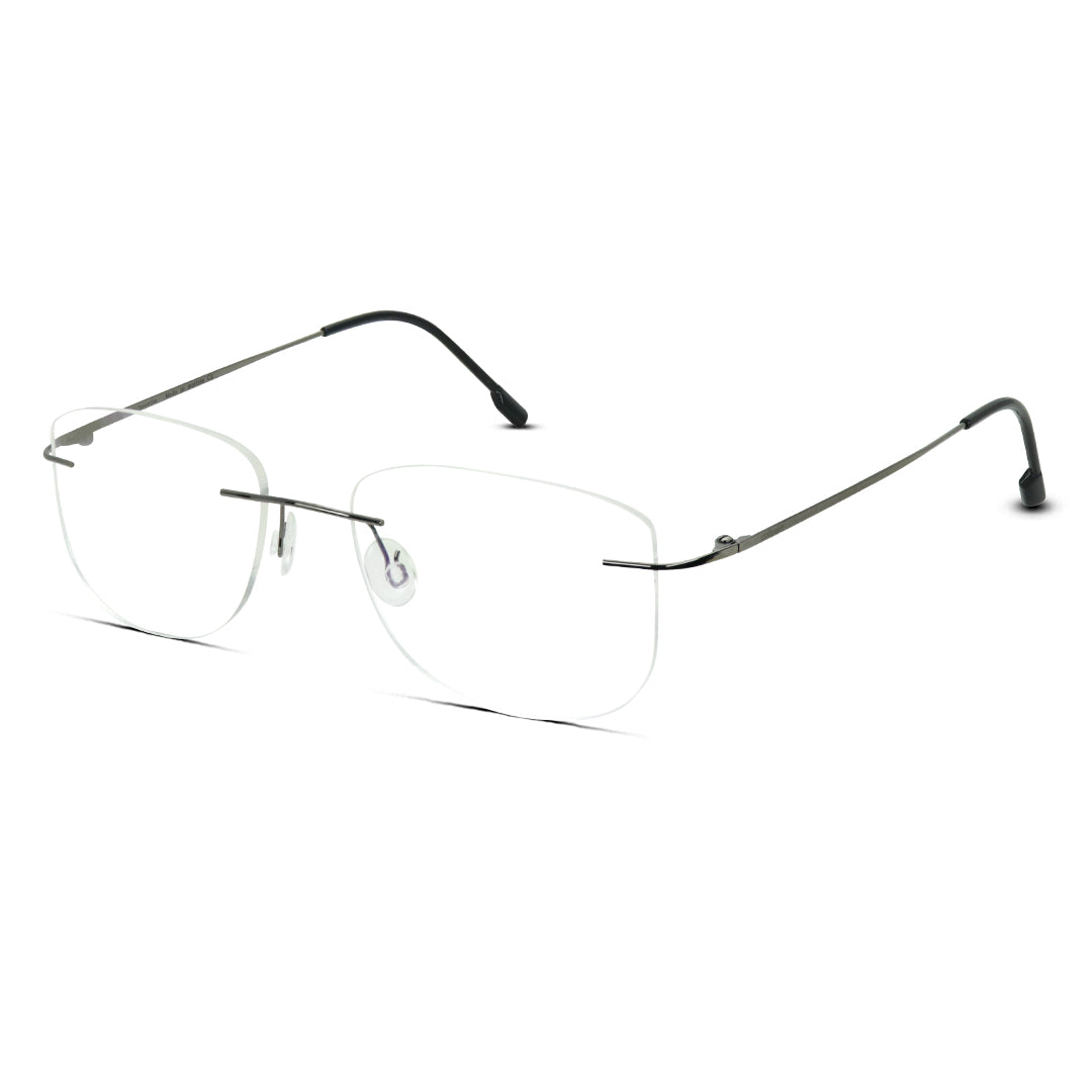 Rimless Thin Metal Medium Men/Women Eyeglasses