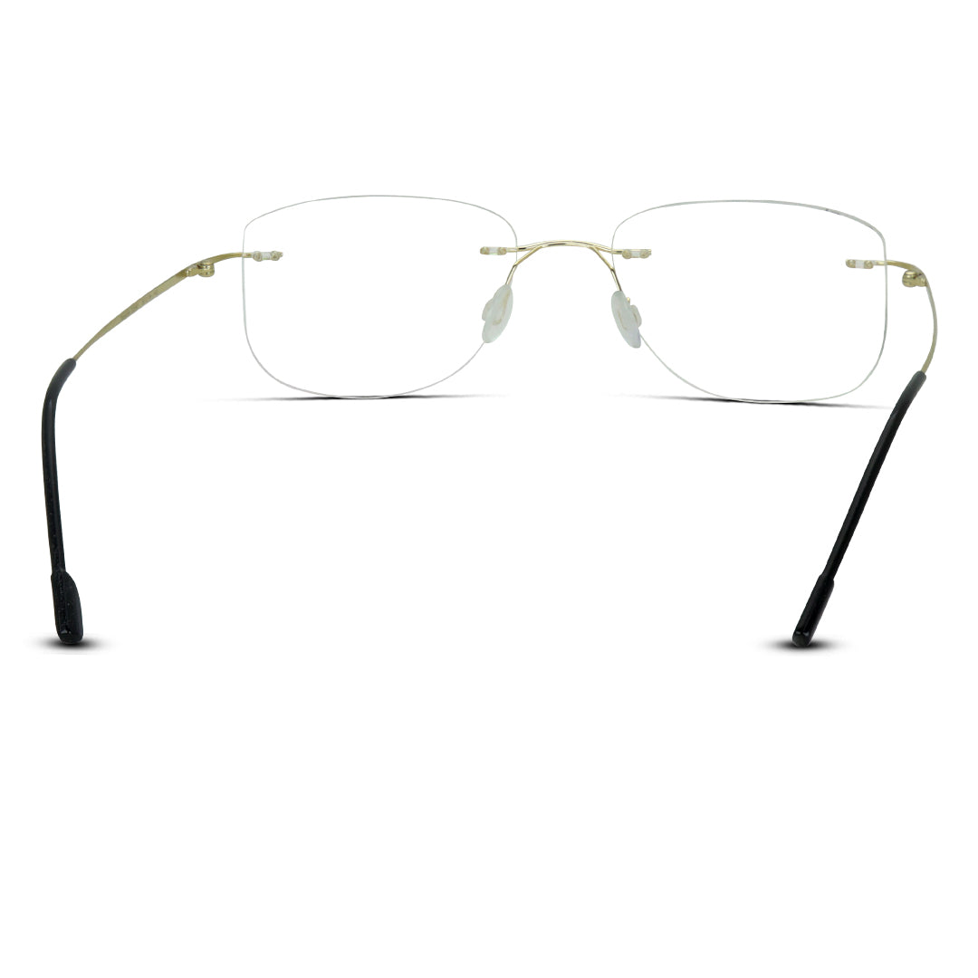 Rimless Thin Metal Medium Men/Women Eyeglasses